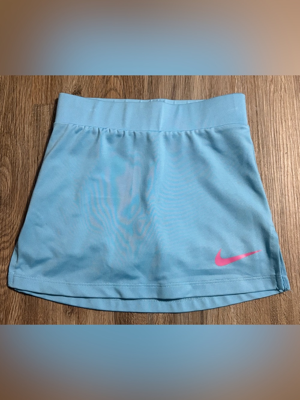 Nike - Light Blue Athletic Skort with Pink Swoosh - Size XS